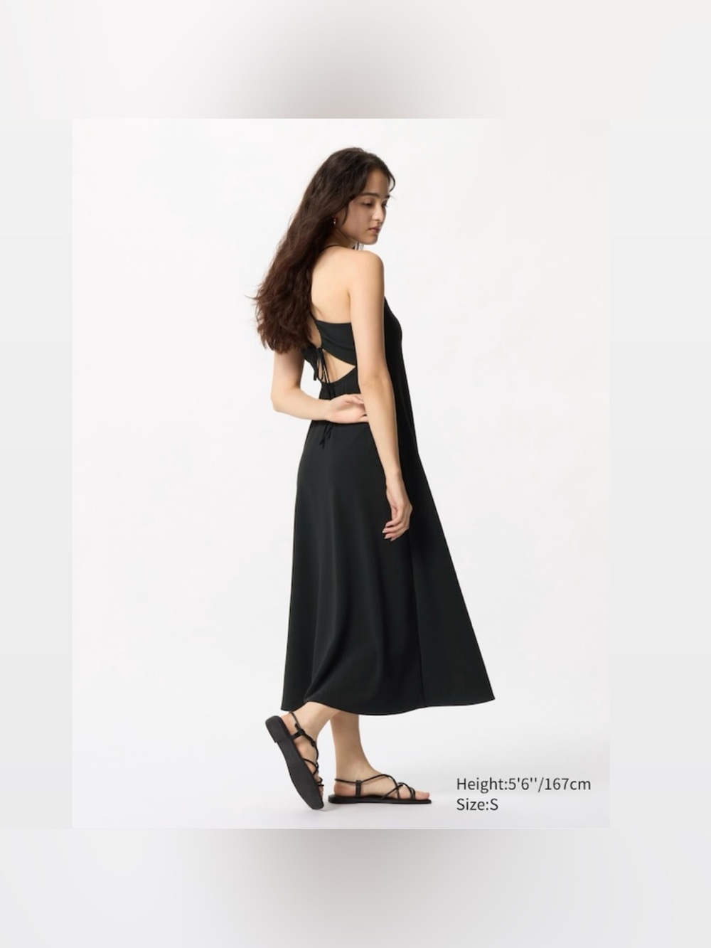 NWT Uniqlo Crepe Jersey Camisole Bra Dress